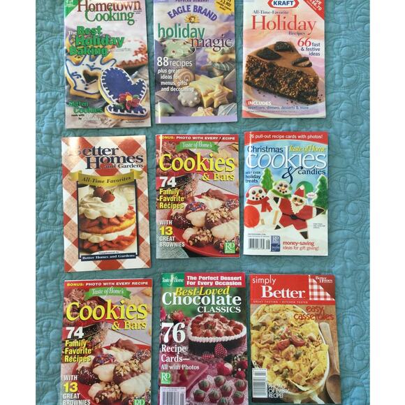 Vintage Soft Cover Cookbooks Destash lot of 9 Holiday Desserts - Picture 2 of 5